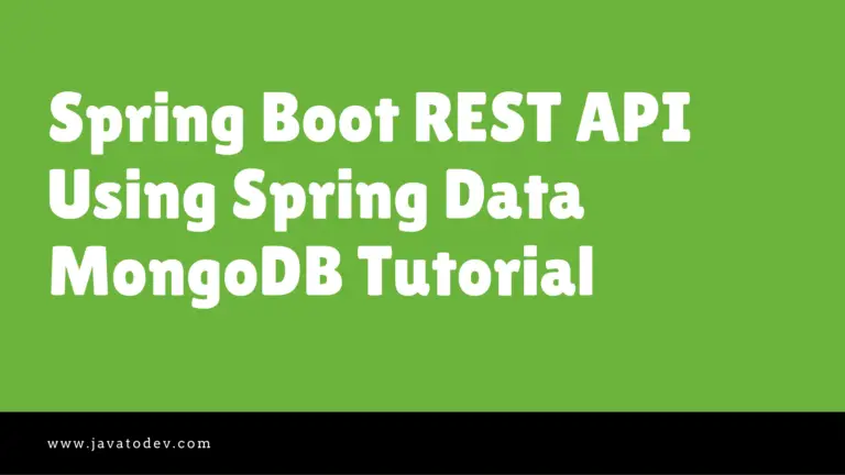 Spring Boot REST API CRUD With DynamoDB Tutorial